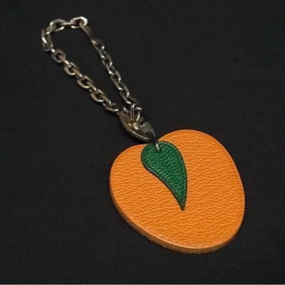Hermes Vibrant Orange and Green Leather Key Holder